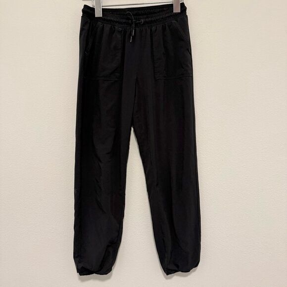 Athleta Girl Lined High Jump Joggers Black Size L/ 12 - Picture 3 of 9